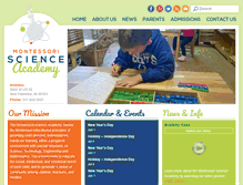 Tablet Screenshot of montessoriscienceacademy.com